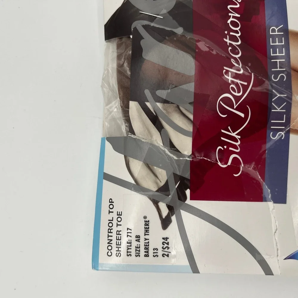 Hanes Pantyhose Womens AB Nude Silk Reflections‎ Silky Sheer Control Top 3 Pack